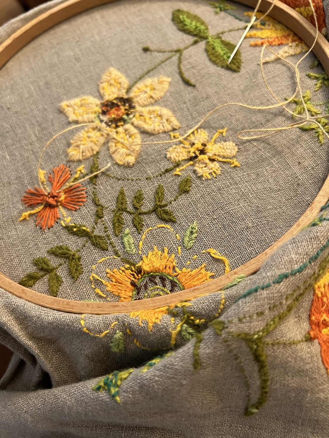 The back is neat in some places and much messier in others - I let the stitches guide me!