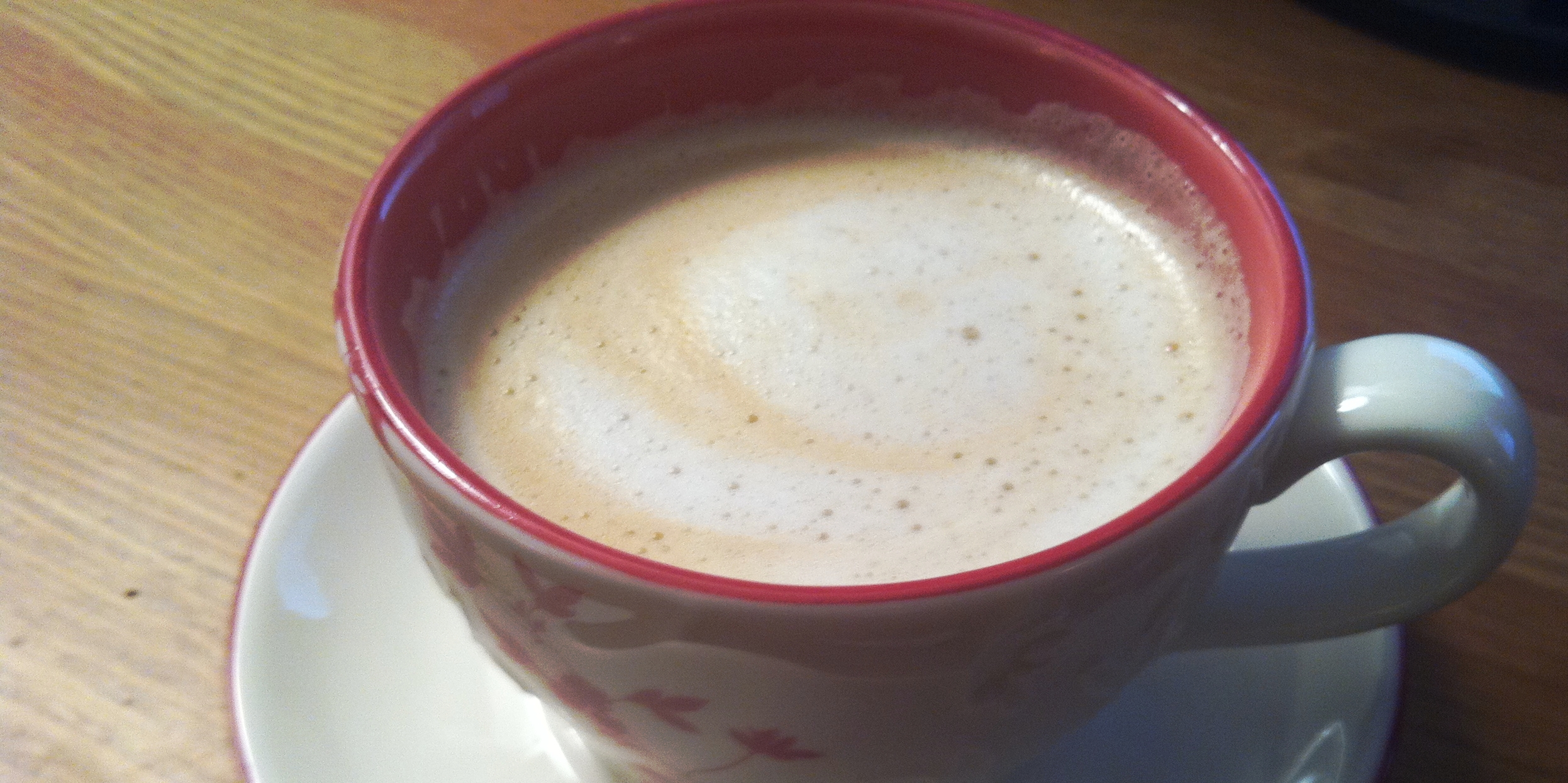 My Earl Grey white chocolate ganache latte; my latte art skills are lazier than theirs