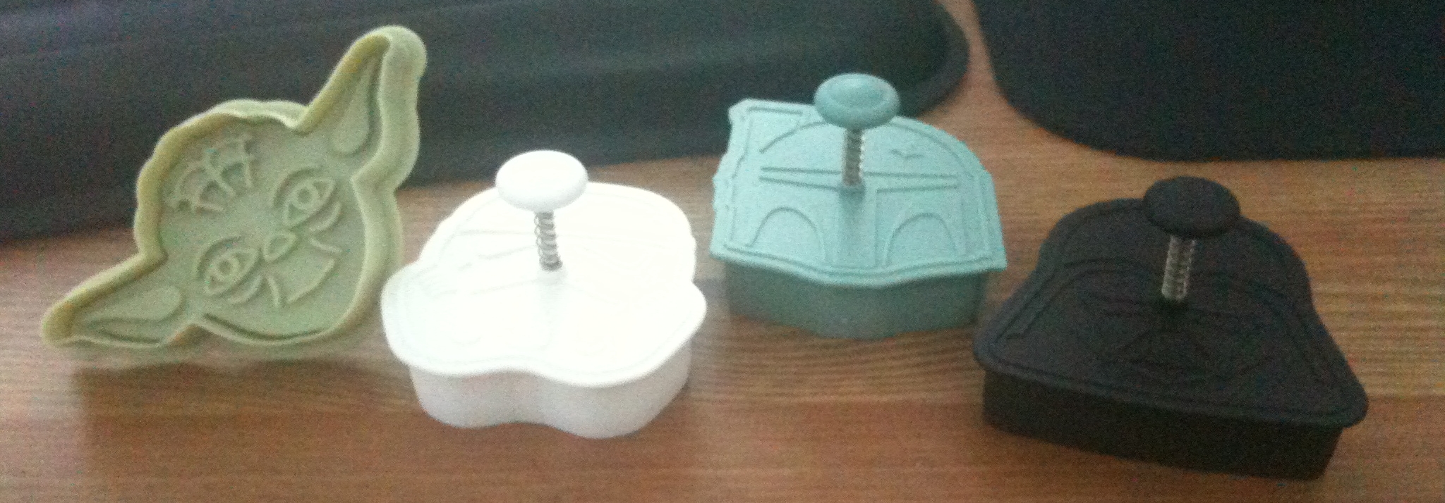 Star Wars cookie cutters: Yoda, Stormtrooper, Boba Fett, Darth Vader