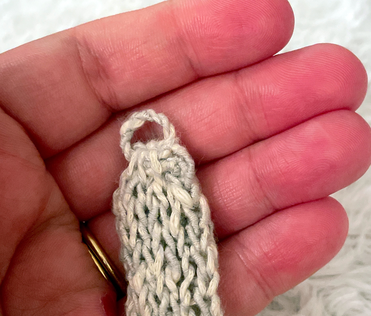 Each end has a small two-ply twisted rope loop.