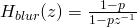 H_{blur}(z)=\frac{1-p}{1-pz^{-1}}