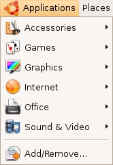 Ubuntu Applications Menu from ubuntu.com