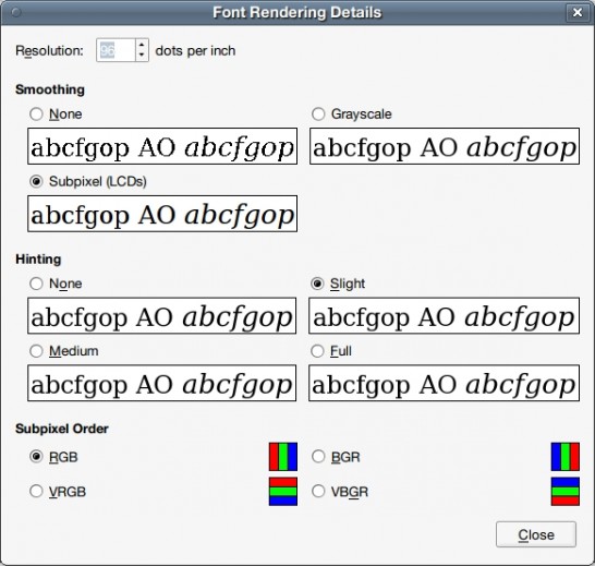 Font Rendering Details