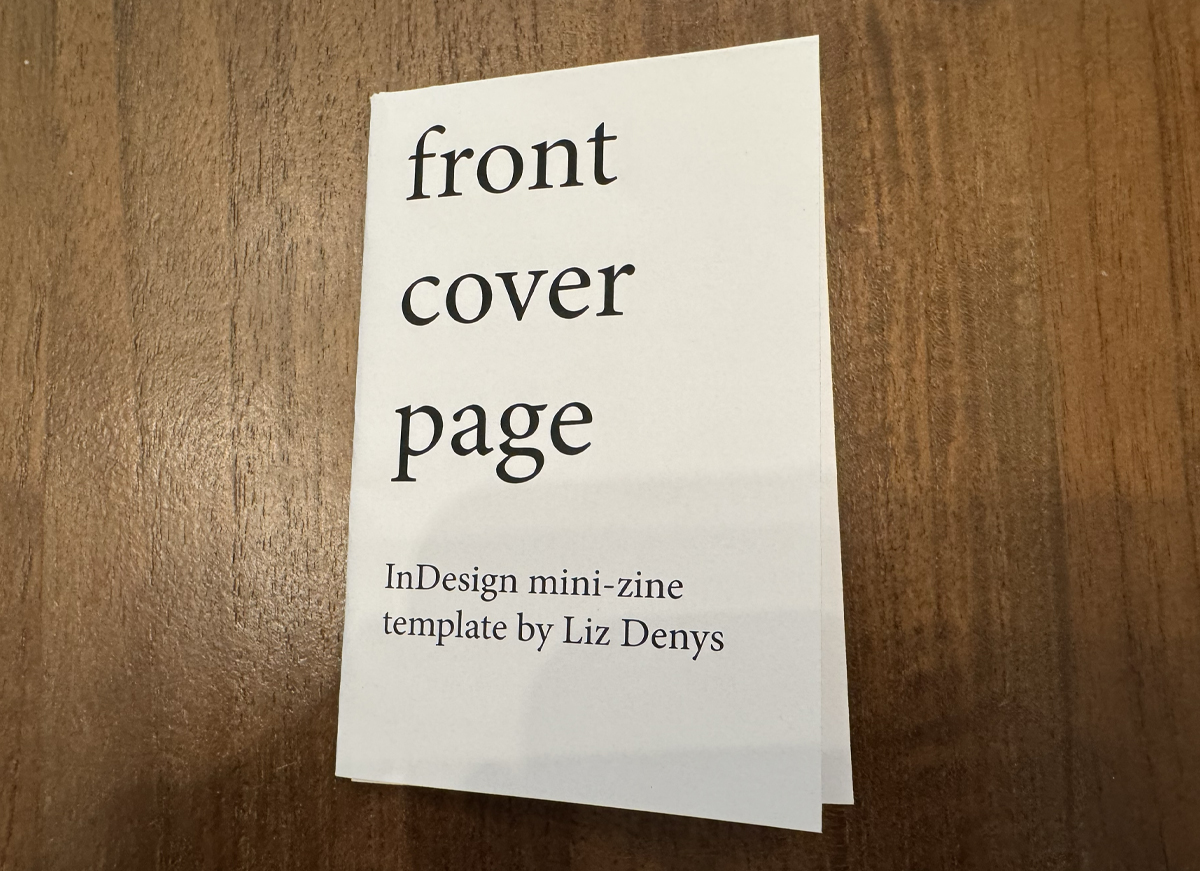Fully folded mini-zine